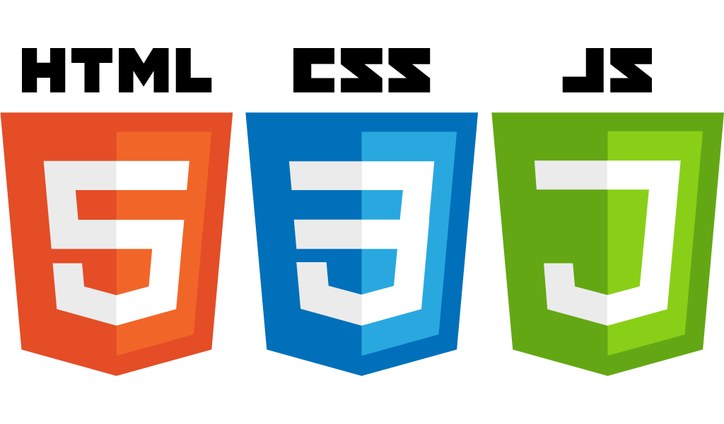 HTML CSS and JavaScript logos